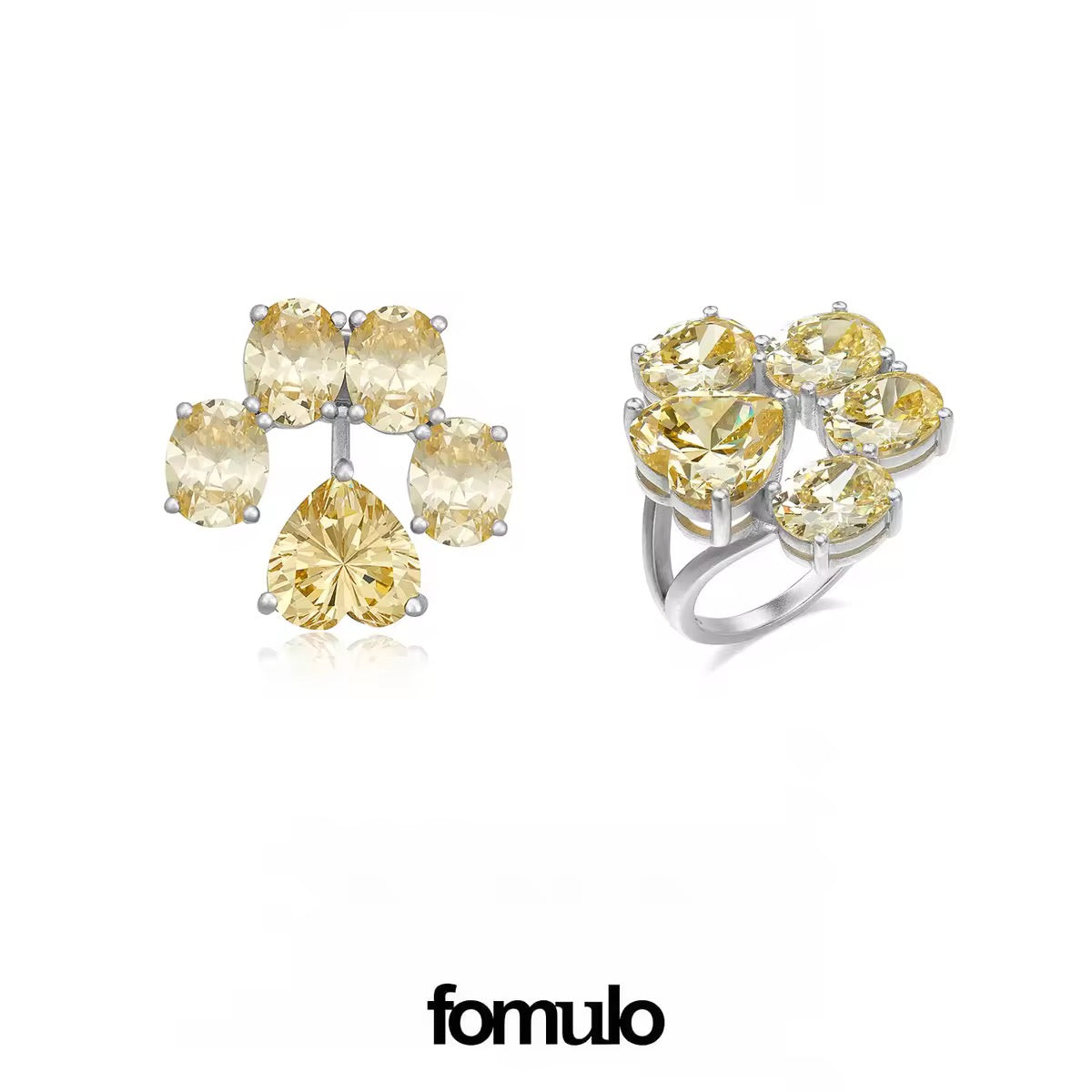 fomulo Paw emoticon Ear stud(single)/ Paw emoticon Ring