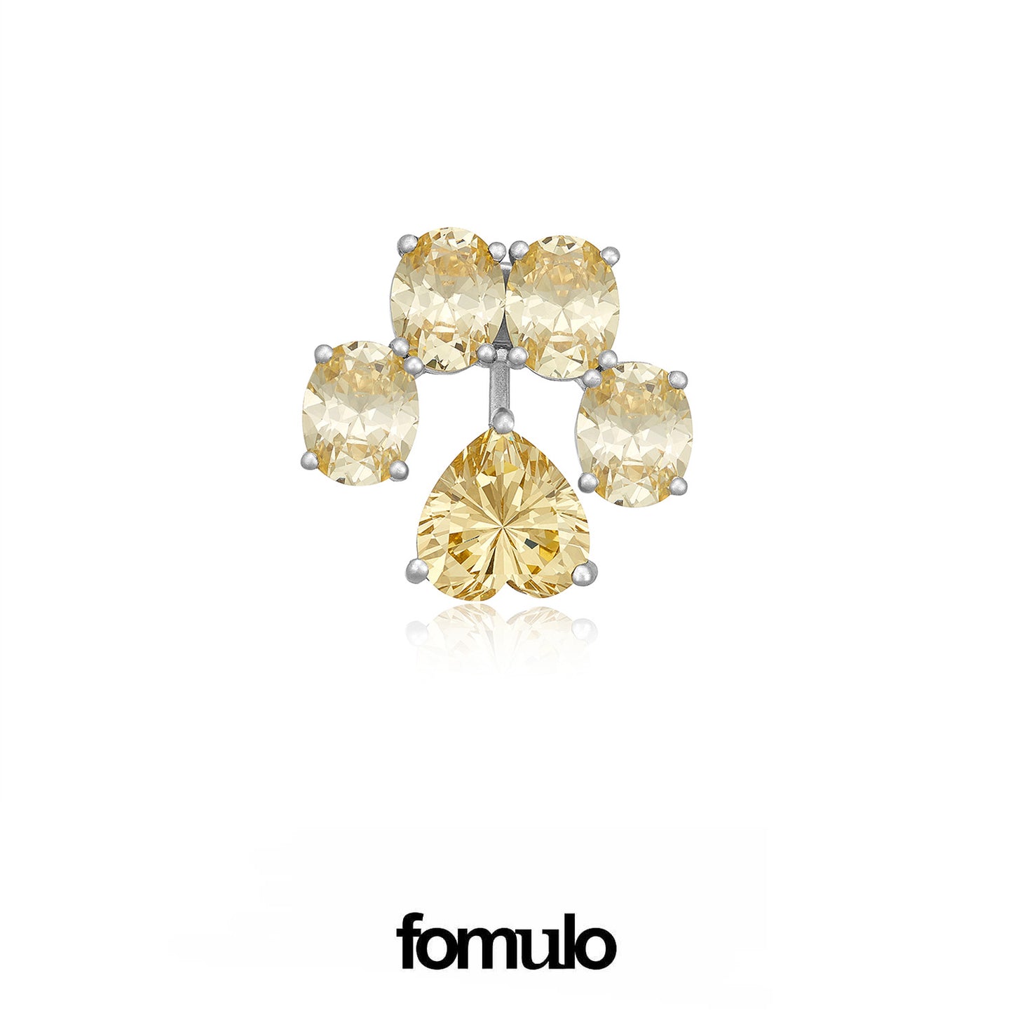 fomulo Paw emoticon Ear stud(single)/ Paw emoticon Ring