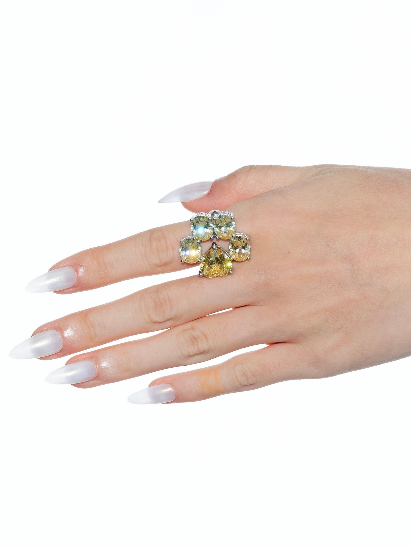 fomulo Paw emoticon Ear stud(single)/ Paw emoticon Ring