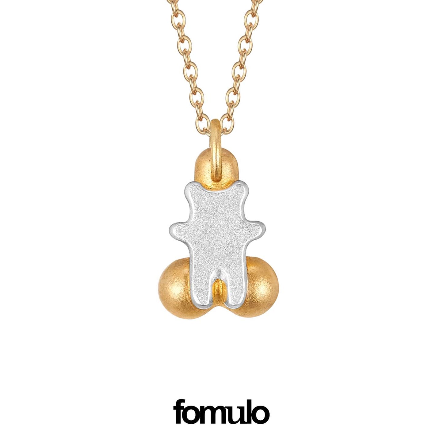 fomulo Gold Dickybear Necklace