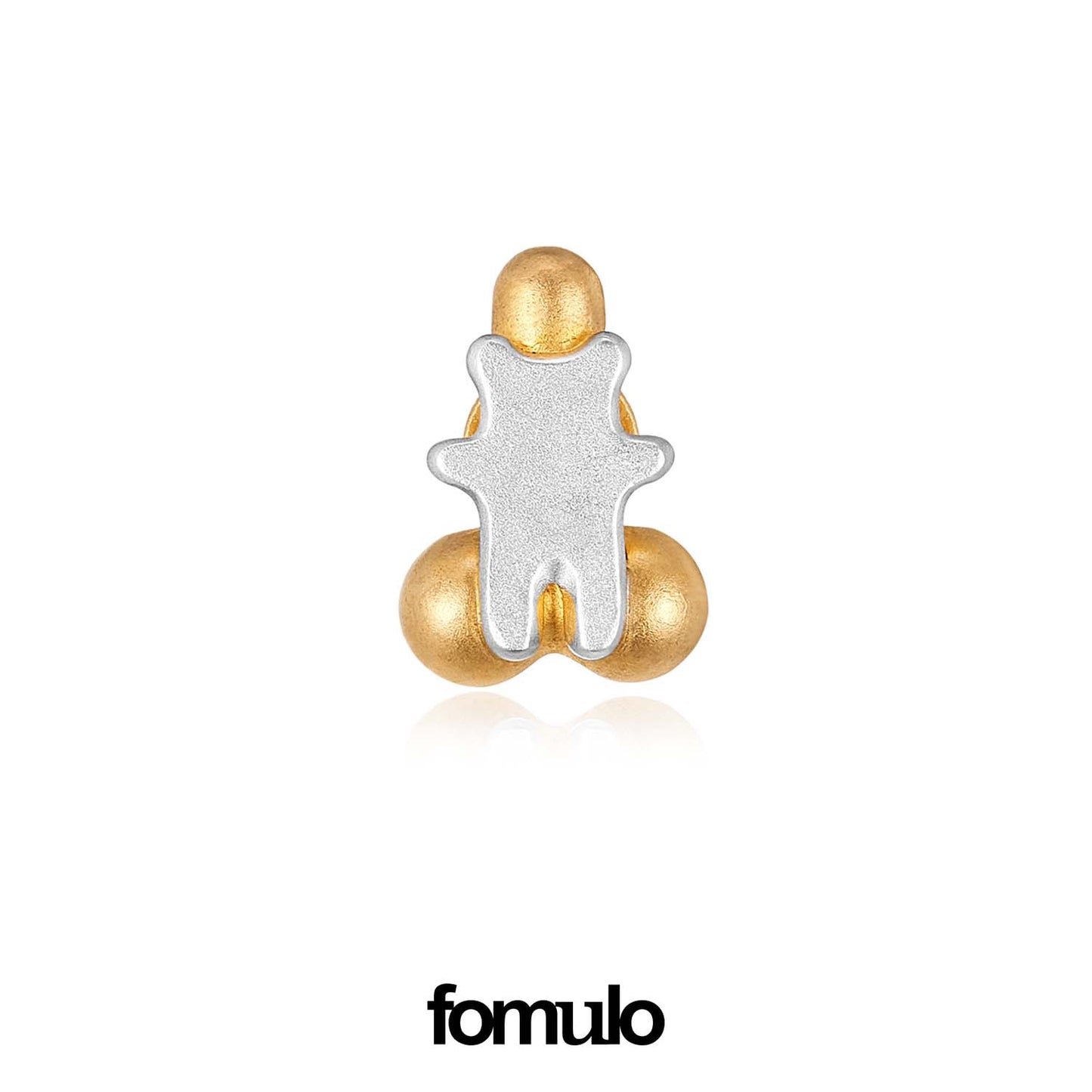fomulo Gold Dickybear GoldSilver Ear stud