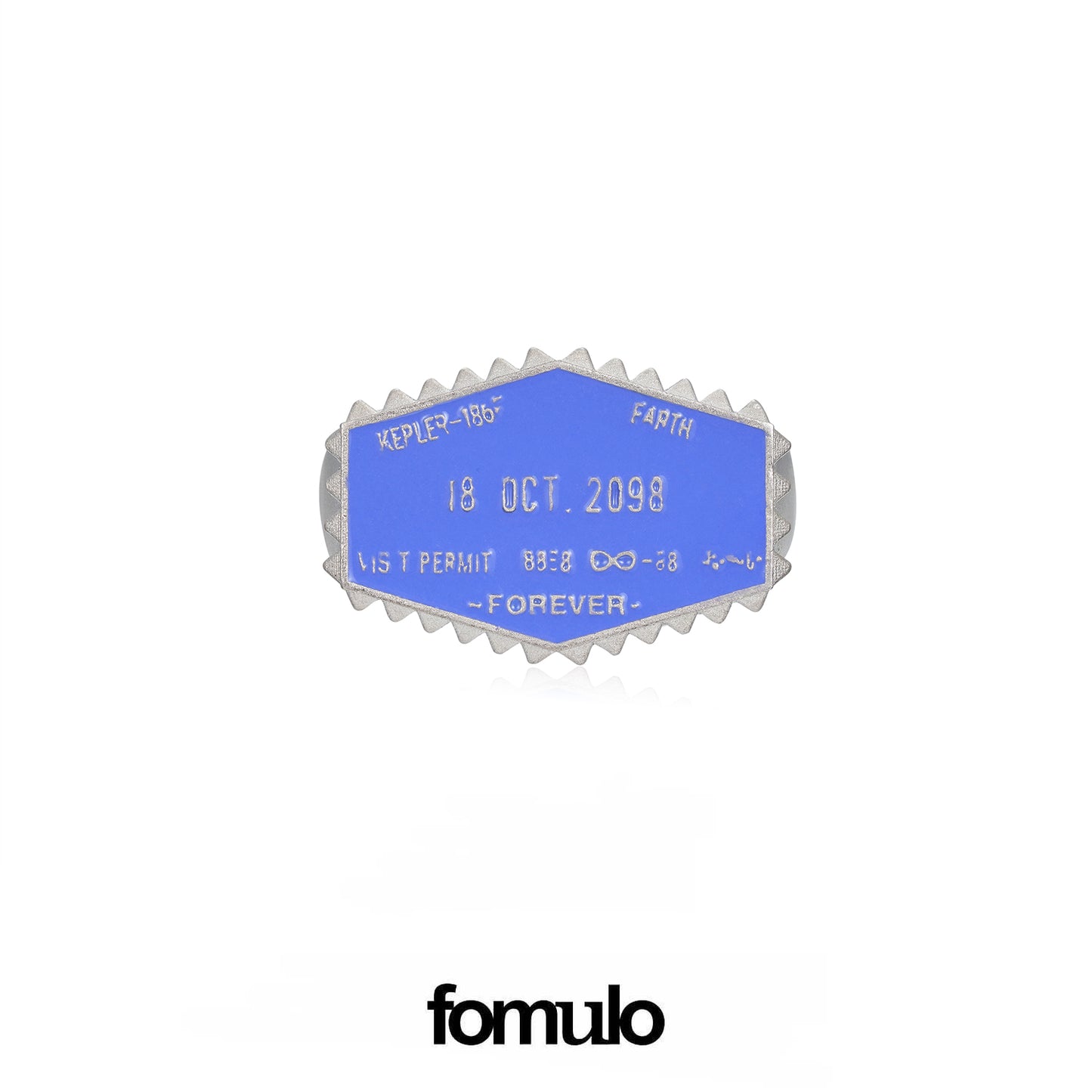 fomulo ‘Fugu worldwide’ wearable visa dogtag Ring