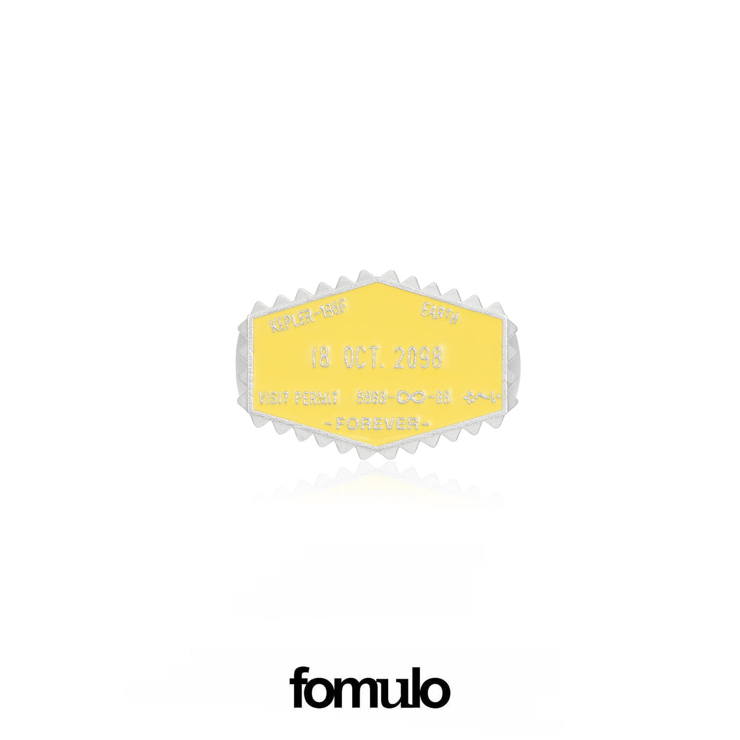 fomulo ‘Fugu worldwide’ wearable visa dogtag Ring
