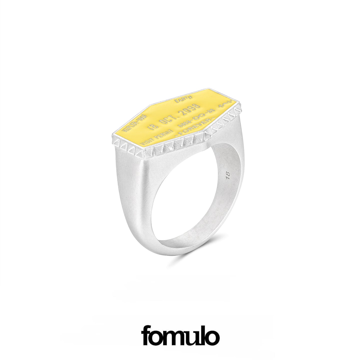 fomulo ‘Fugu worldwide’ wearable visa dogtag Ring