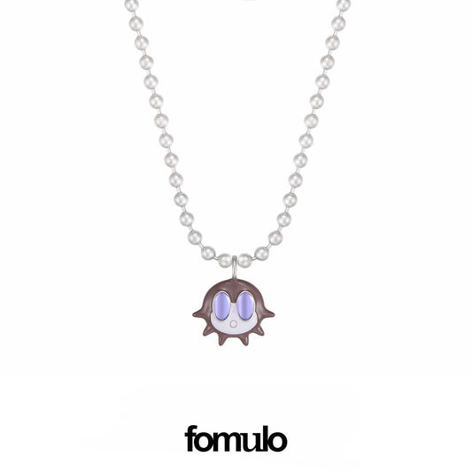 fomulo Brown Baby Fugu Necklace