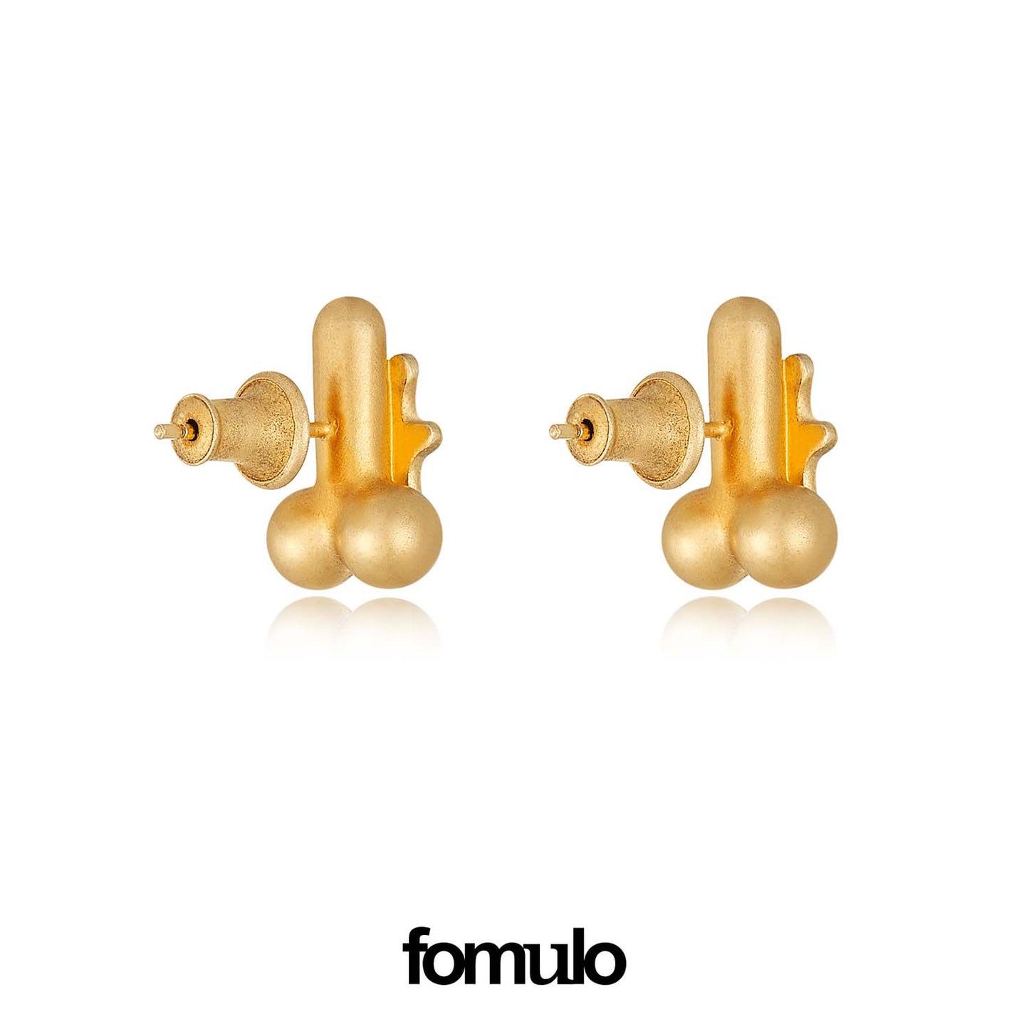 fomulo Gold Dickybear GoldSilver Ear stud