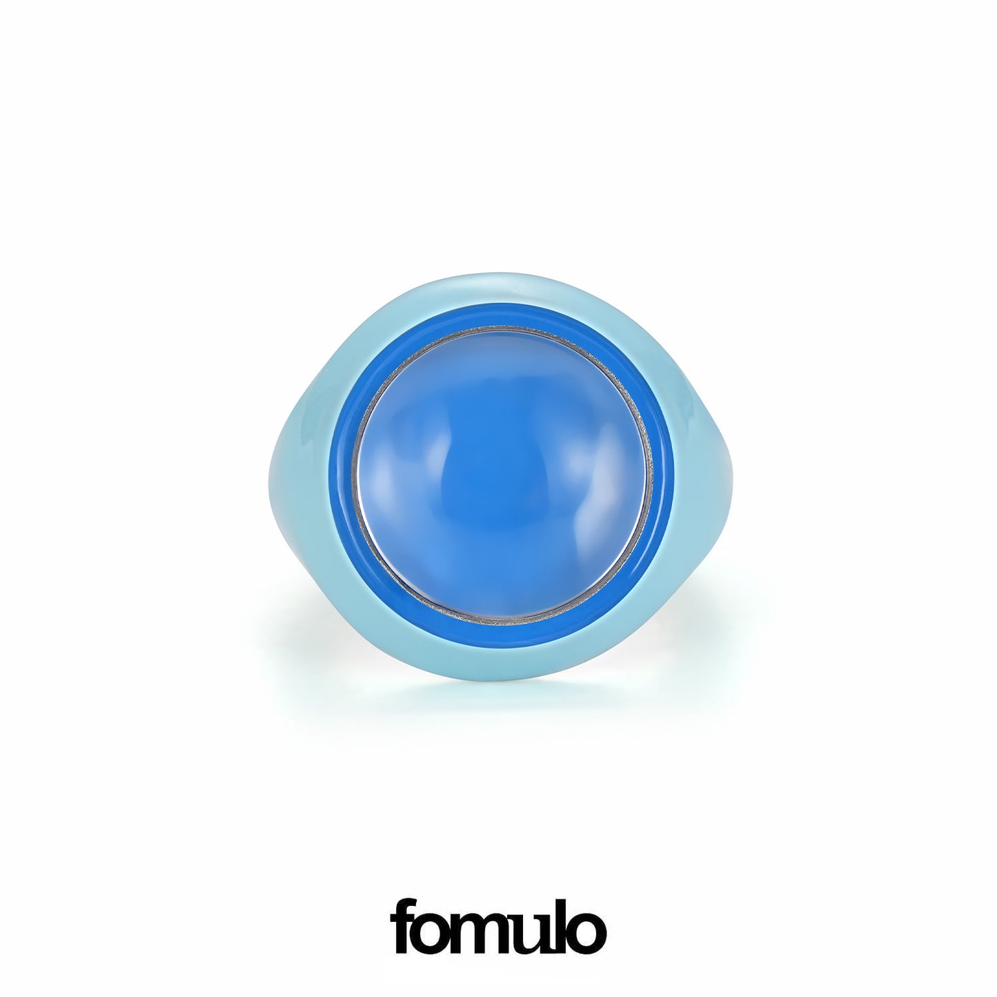 fomulo signal ball white crystal ring