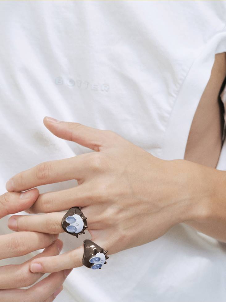 fomulo Brown Baby Fugu Ring