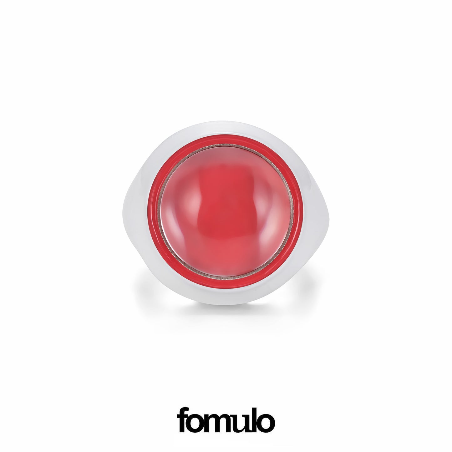 fomulo signal ball white crystal ring