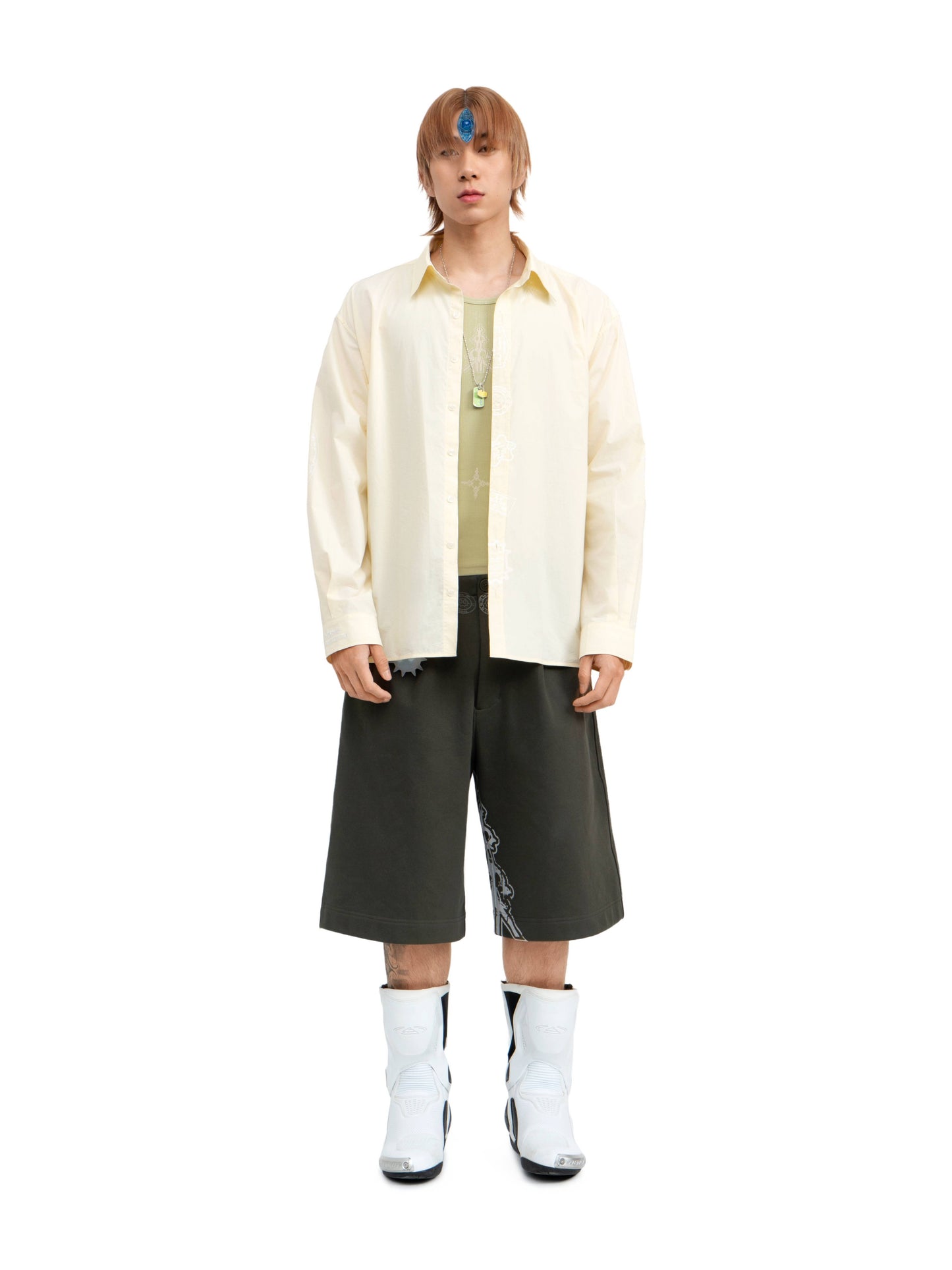 fomulo ‘Fugu worldwide’ wearable visa Shanghai Pearl Tower Printed Shirt