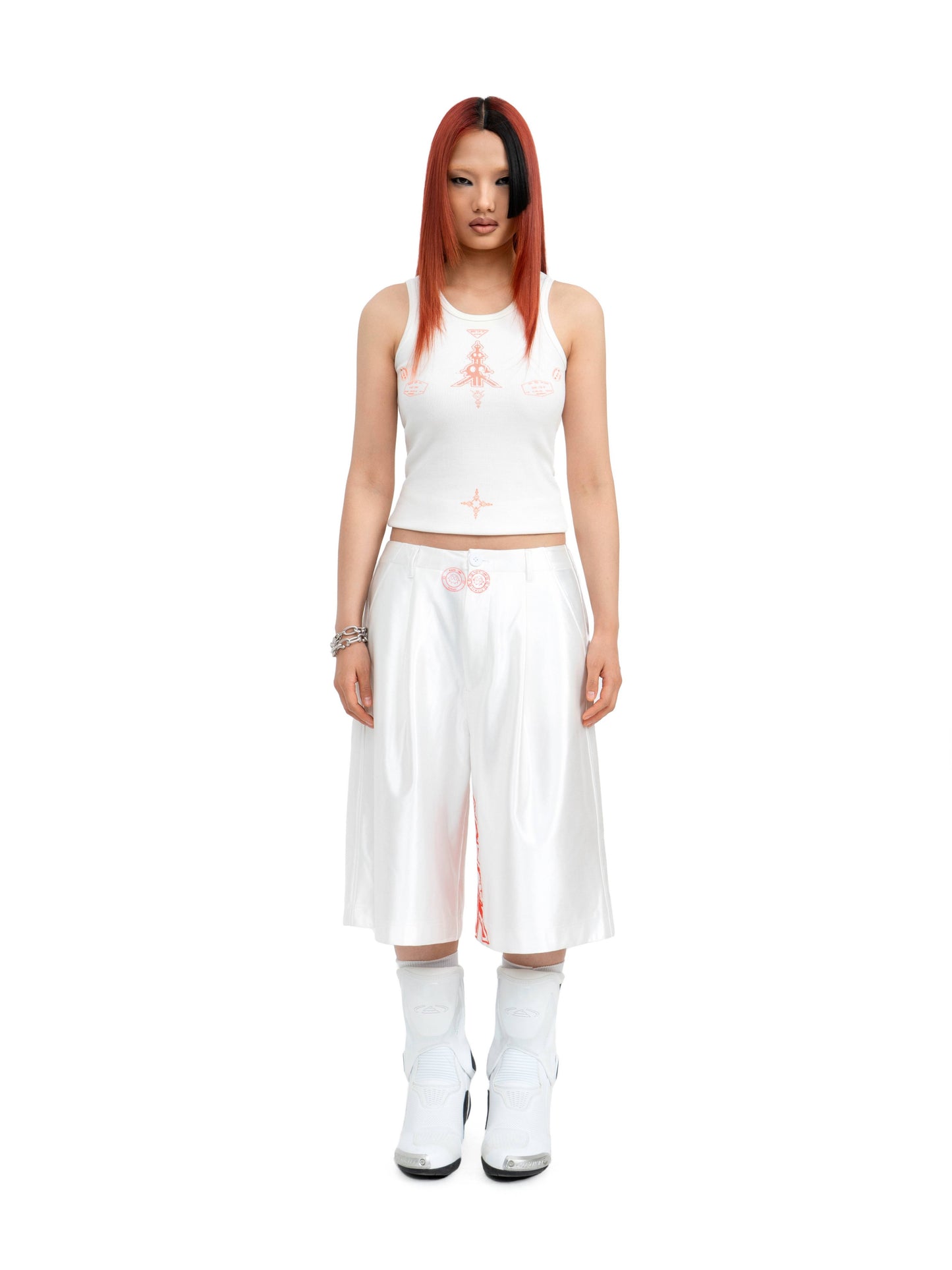 fomulo ‘Fugu worldwide’ wearable visa Printed Mid-Length Pants