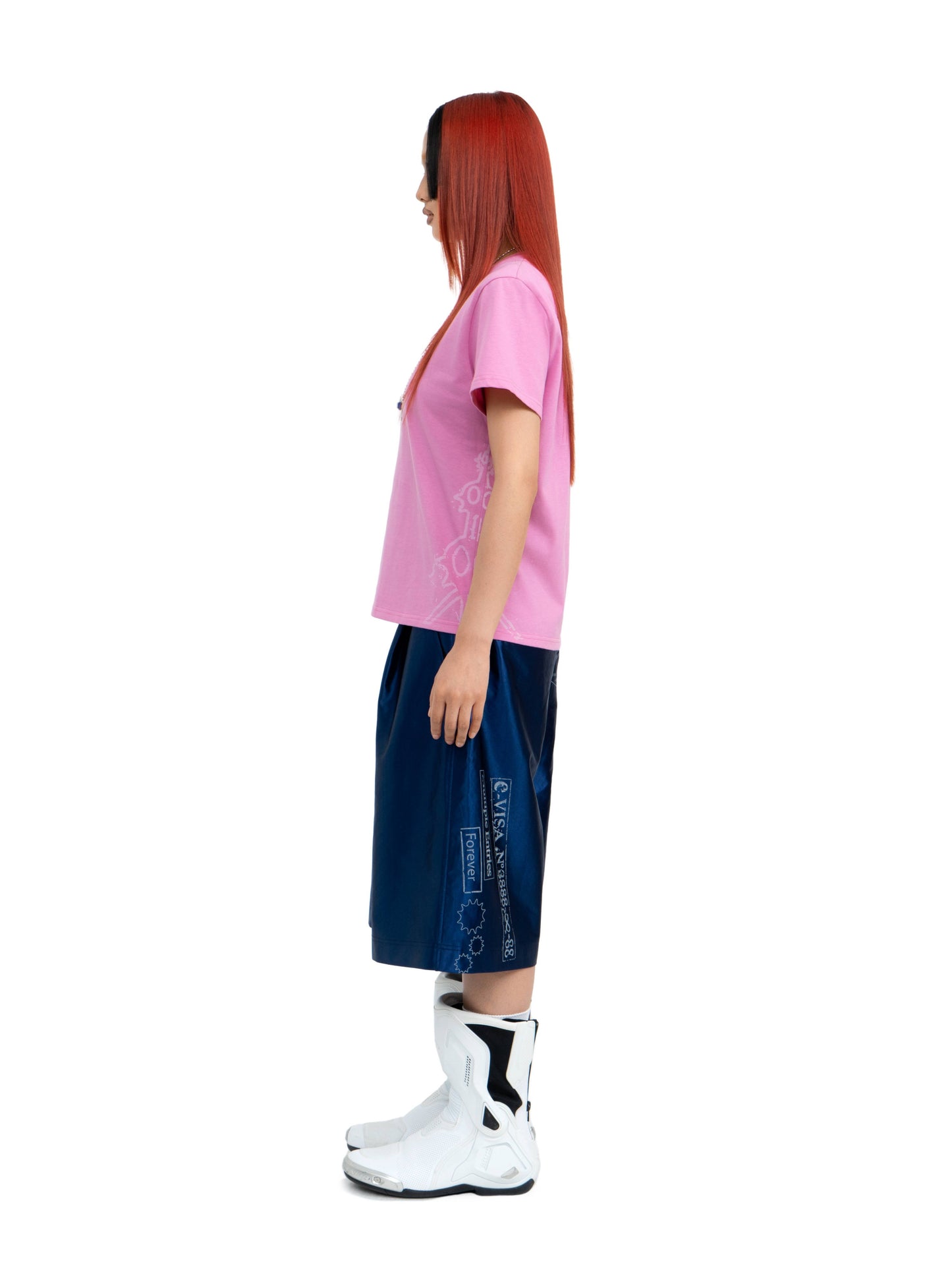 fomulo ‘Fugu worldwide’ wearable visa Stamped Short-Sleeve T-Shirt