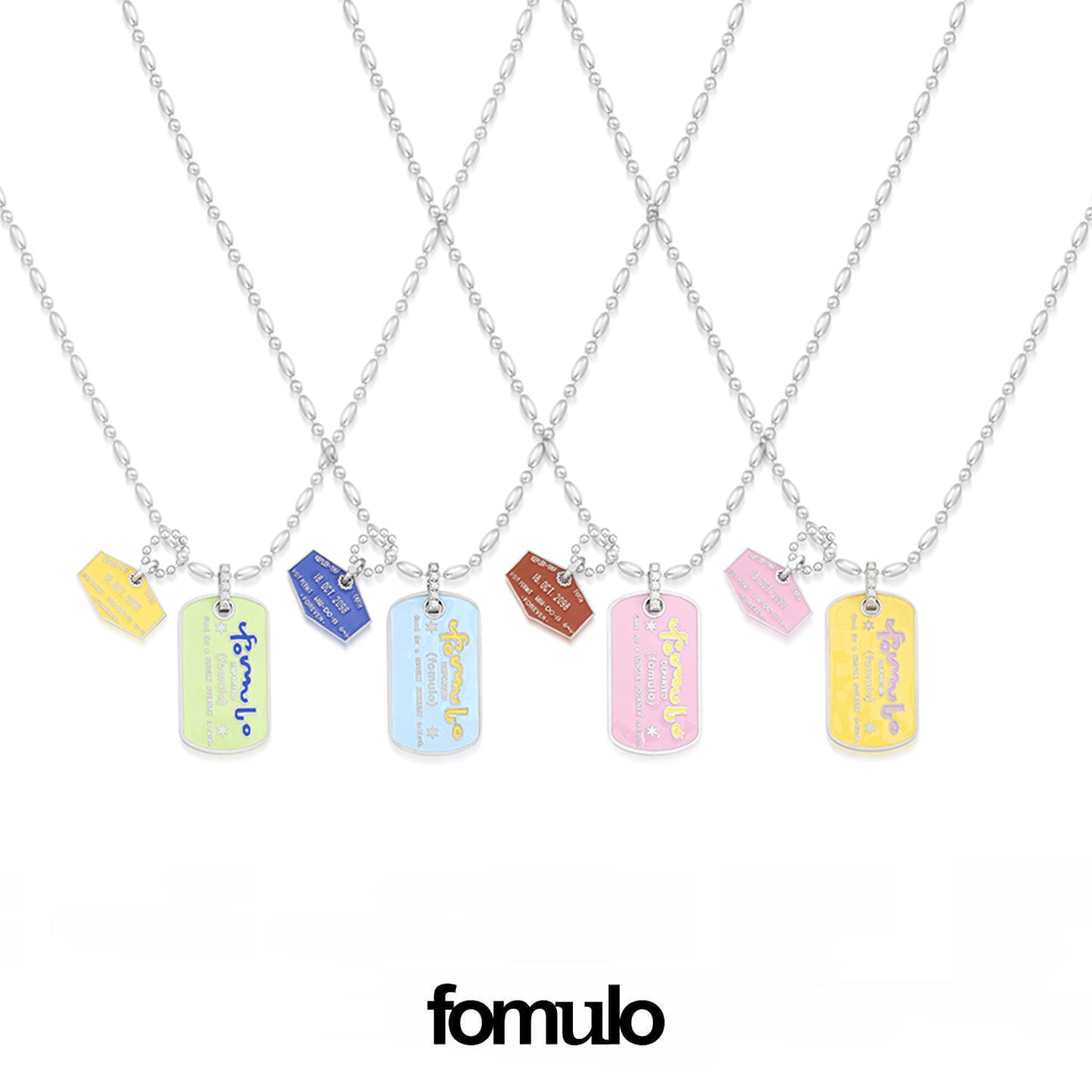 fomulo ‘Fugu worldwide’ wearable visa dogtag necklace