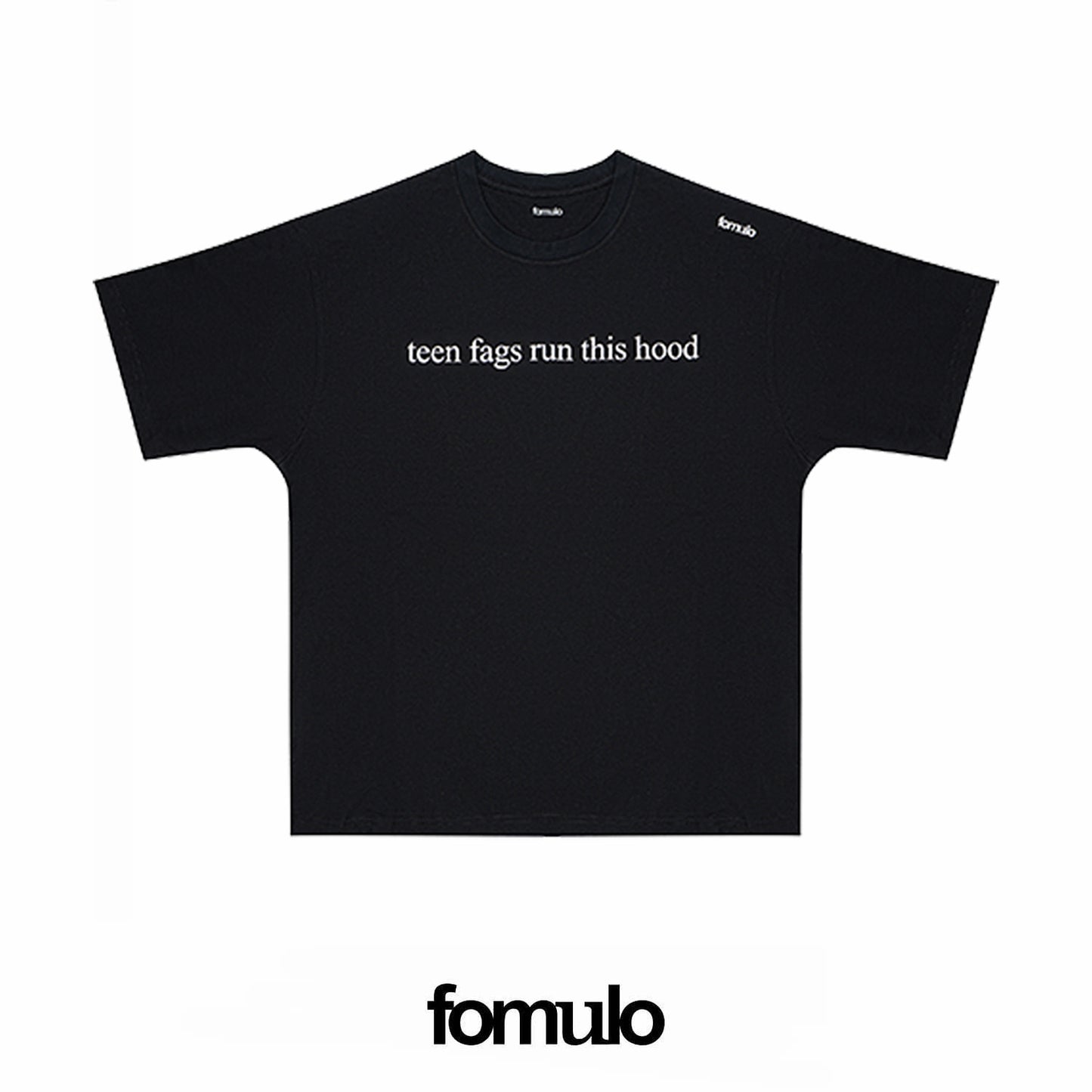 fomulo Slogan Printed Short-Sleeve T-Shirt