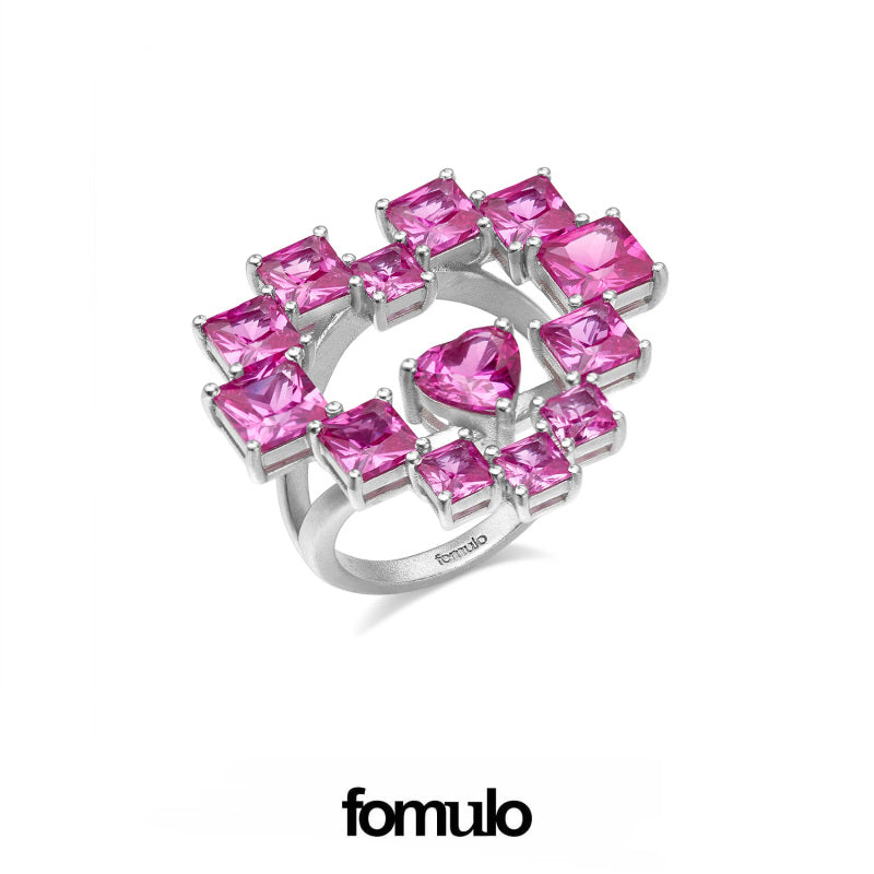 fomulo Heart emoticon Ear stud(single)/ Ring