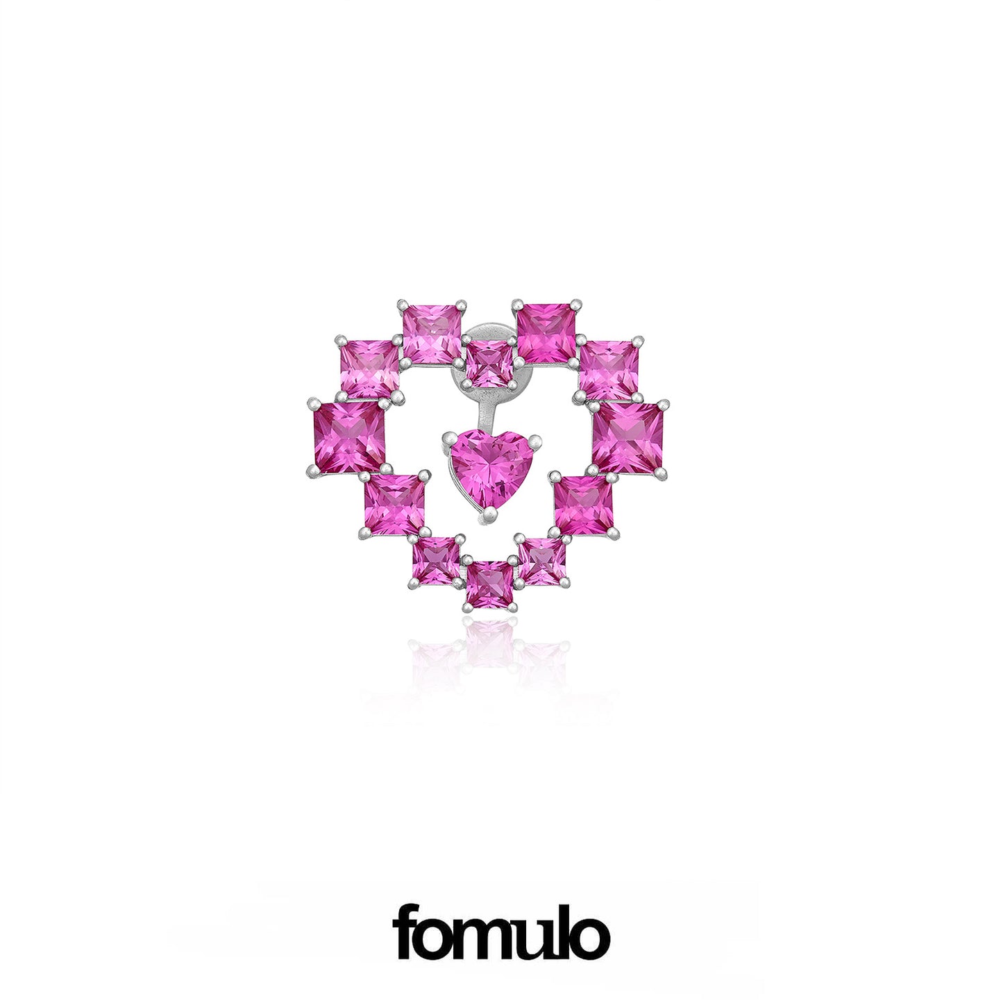fomulo Heart emoticon Ear stud（single）/  Ring