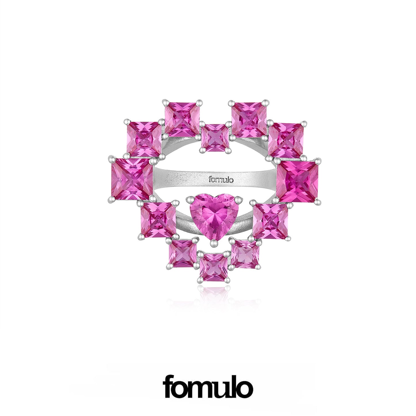 fomulo Heart emoticon Ear stud（single）/  Ring