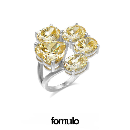 fomulo Paw emoticon  Ear stud（single）/ Paw emoticon Ring