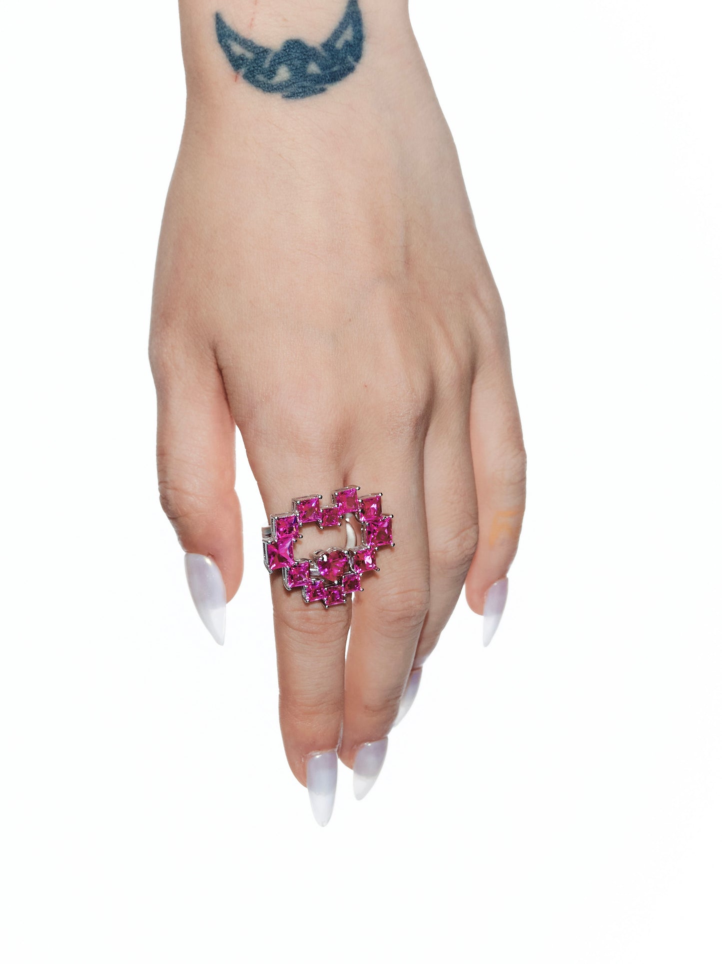 fomulo Heart emoticon Ear stud（single）/  Ring