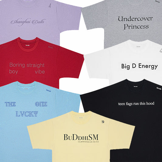 fomulo Slogan Printed Short-Sleeve T-Shirt