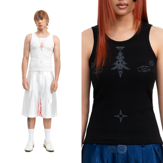 fomulo ‘Fugu worldwide’ wearable visa Printed Tank Top