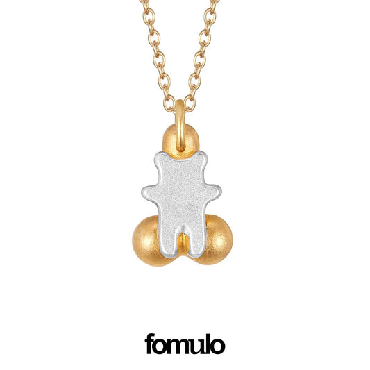 fomulo Gold Dickybear Necklace