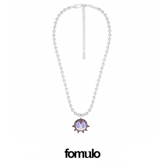 fomulo Brown Baby Fugu Necklace