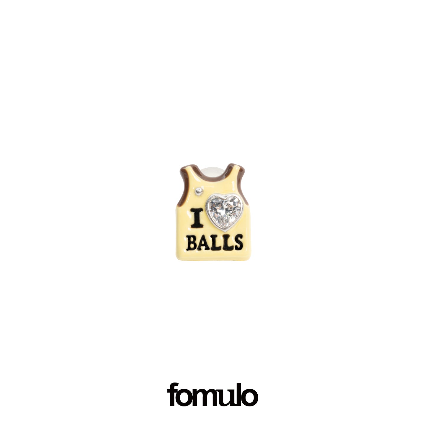 Fomulo Balls Jersey Cubic Zirconia Stud Earrings