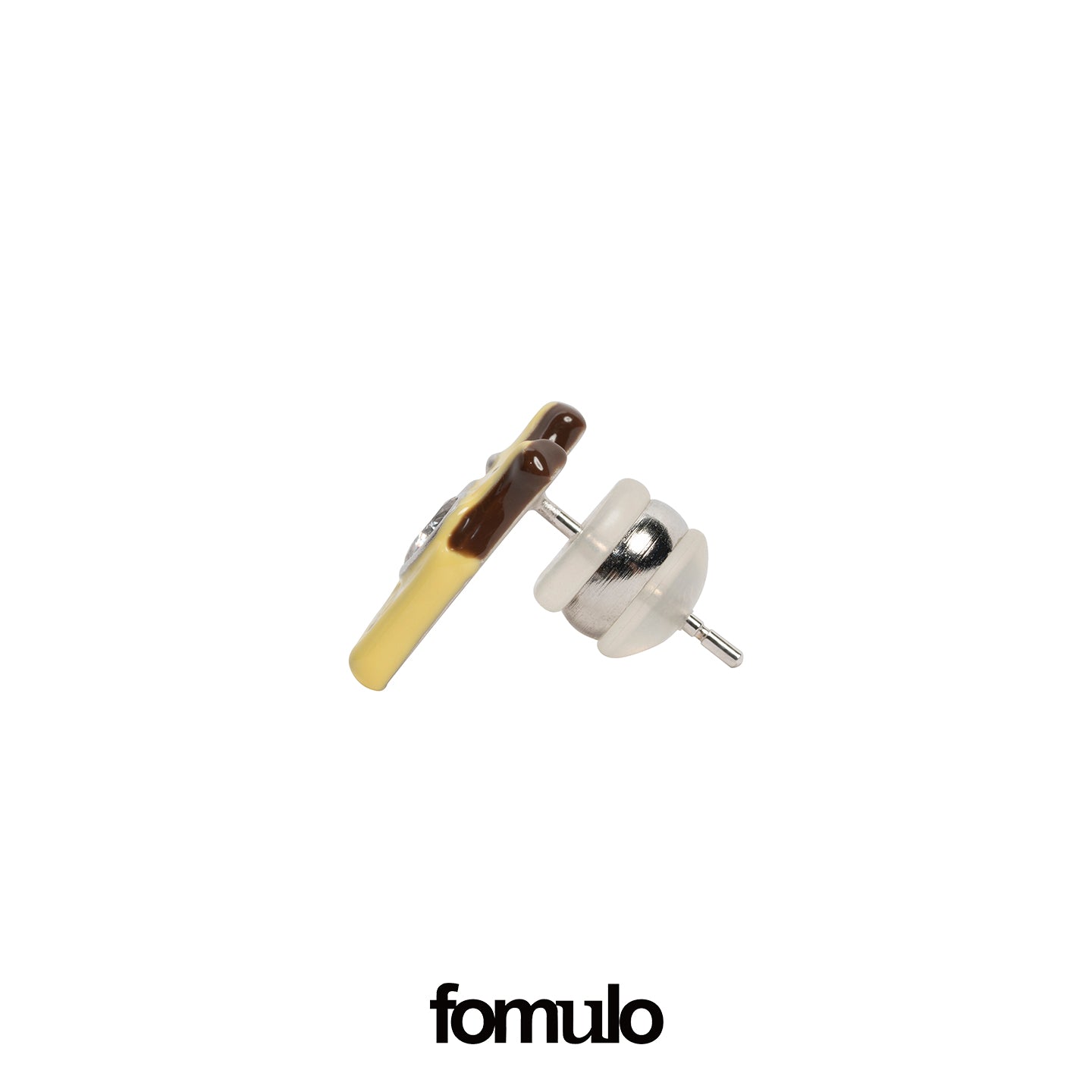 Fomulo Balls Jersey Cubic Zirconia Stud Earrings