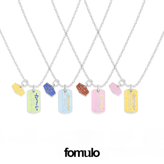 fomulo ‘Fugu worldwide’ wearable visa dogtag necklace