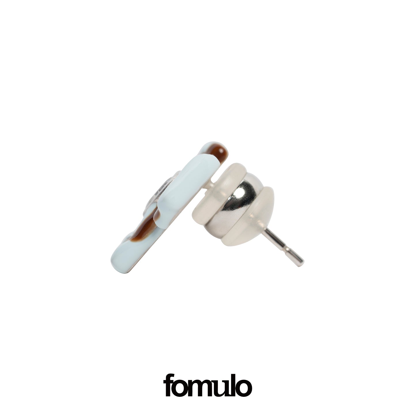 Fomulo Balls Jersey Cubic Zirconia Stud Earrings